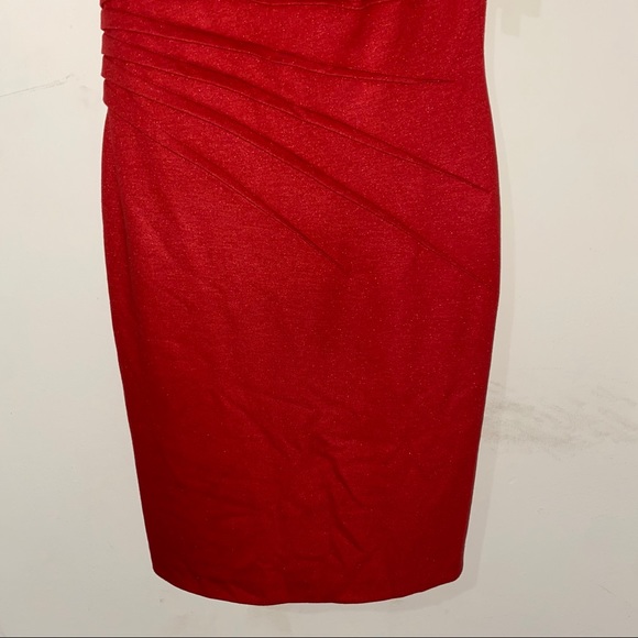 NWT David Meister Bateau Neckline Red Chic Knee-length Cocktail Dress - Picture 11 of 16
